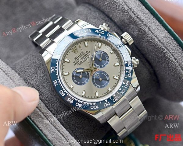 Copy Rolex Daytona Stainless Steel Watch Gray and Blue Dial Copy Rolex Daytona Stainless Steel Watch Gray and Blue Dial