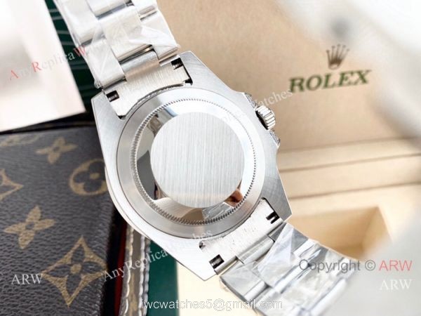 Luxury Copy Rolex GMT-Master 2 Stainless Steel Full Diamond Dial Watch Luxury Copy Rolex GMT-Master 2 Stainless Steel Full Diamond Dial Watch