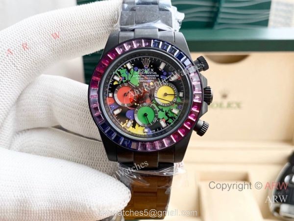 Replica Rolex Daytona Graffiti Dial Men Watches Orange Subdials Replica Rolex Daytona Graffiti Dial Men Watches Orange Subdials