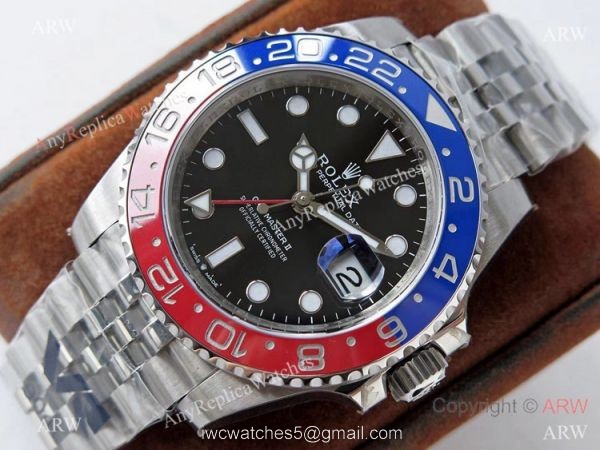 Super Clone Rolex GMT-Master II 126710blro VR 3186 Watch Pepsi Bezel Super Clone Rolex GMT-Master II 126710blro VR 3186 Watch Pepsi Bezel