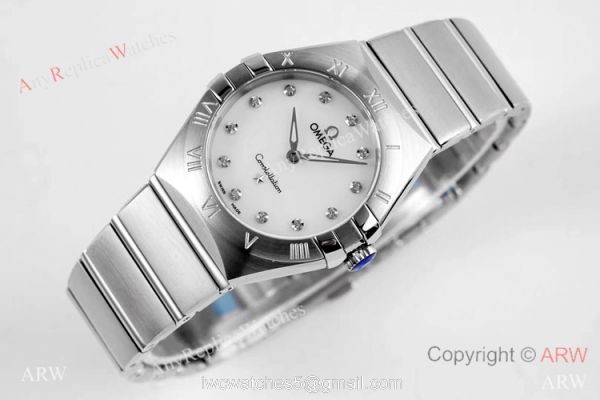 NEW Swiss Copy Omega Constellation Silver Steel Watch 28mm Women NEW Swiss Copy Omega Constellation Silver Steel Watch 28mm Women
