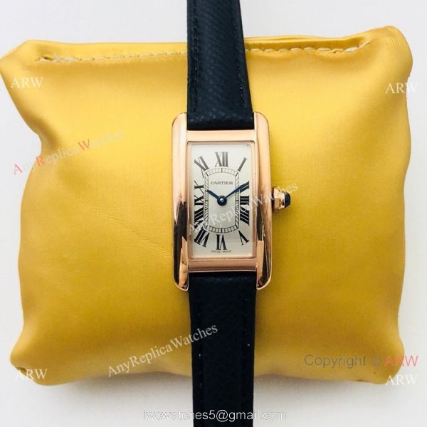 2020 Replica Cartier Tank Americaine Swiss Quartz Rose Gold Watches Lady Size 2020 Replica Cartier Tank Americaine Swiss Quartz Rose Gold Watches Lady Size