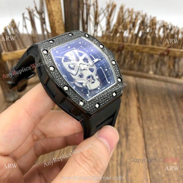 NEW! Copy Richard Mille RM52-06 Mask Watches Rose Gold Skull Diamond Case NEW! Copy Richard Mille RM52-06 Mask Watches Rose Gold Skull Diamond Case
