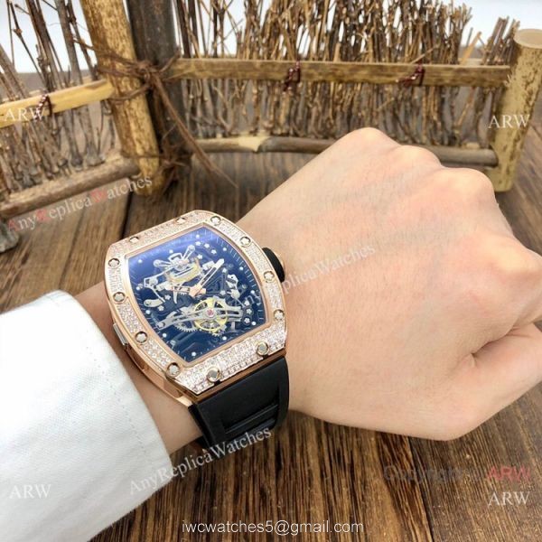 Copy Richard Mille Bubba Watson RM 38-01 Watch Rose Gold Diamond Copy Richard Mille Bubba Watson RM 38-01 Watch Rose Gold Diamond