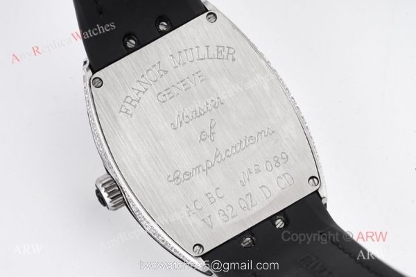 White Pearl Dial Franck Muller Vanguard Diamond Watches For Women 32mm High End Replica White Pearl Dial Franck Muller Vanguard Diamond Watches For Women 32mm High End Replica