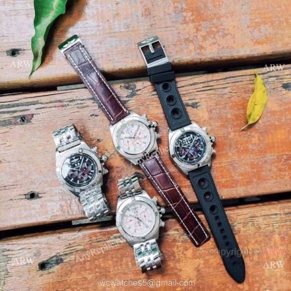 New Copy Breitling Chronometer Chronomat B01 Watches Brown Leather Strap New Copy Breitling Chronometer Chronomat B01 Watches Brown Leather Strap
