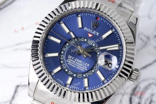 Swiss Copy Rolex Sky-Dweller Watch Bue Dial 904L Steel Swiss 9001 Movement Swiss Copy Rolex Sky-Dweller Watch Bue Dial 904L Steel Swiss 9001 Movement