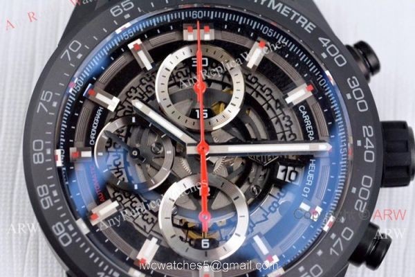 XF Swiss Grade TAG Heuer Carrera Heuer 01 Full Black Matt Ceramic Watch 2020 Newest XF Swiss Grade TAG Heuer Carrera Heuer 01 Full Black Matt Ceramic Watch 2020 Newest