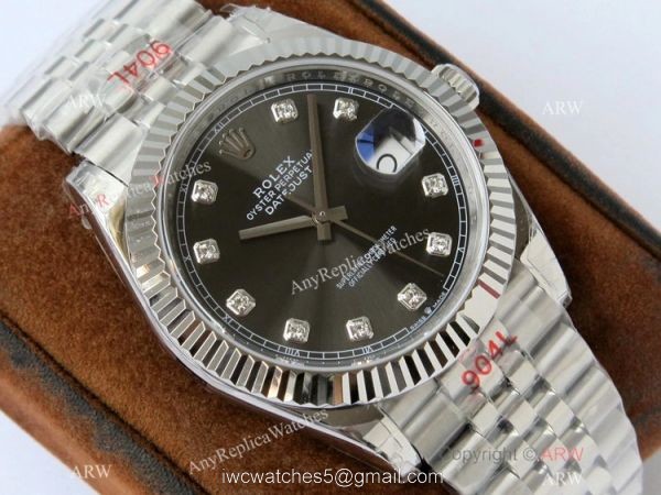 VR-Factory Copy Rolex Datejust II 41mm Watch Gray Diamond Dial Jubilee Band VR-Factory Copy Rolex Datejust II 41mm Watch Gray Diamond Dial Jubilee Band