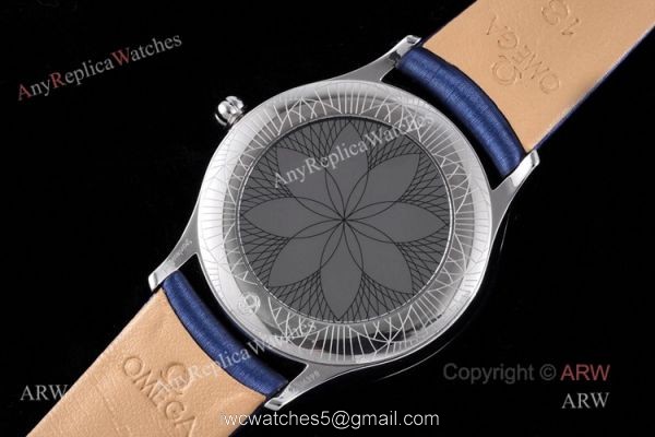 Best Omega De Ville Tr?Sor Ladies Her Time Fake Watch With Blue Fabric Strap Omega 4061 Quartz Movement Best Omega De Ville Tr?Sor Ladies Her Time Fake Watch With Blue Fabric Strap Omega 4061 Quartz Movement