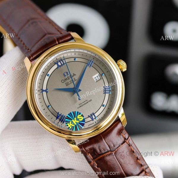 Copy Omega De Ville Prestige Watches Gold and Brown Automatic Copy Omega De Ville Prestige Watches Gold and Brown Automatic