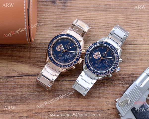 New! Copy Omega Speedmaster Apollo Rose Gold Chronograph Watch New! Copy Omega Speedmaster Apollo Rose Gold Chronograph Watch