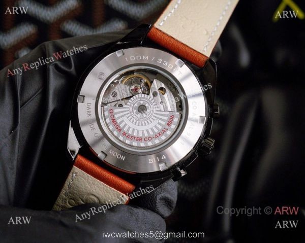 Best Quality Omega Speedmaster Racing Watch Black Case Brown Leather Strap Best Quality Omega Speedmaster Racing Watch Black Case Brown Leather Strap