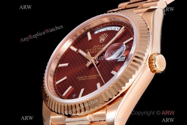 (GM) Best Replica Rolex Day Date 40mm Watch Chocolate Dial Rose Gold Case (GM) Best Replica Rolex Day Date 40mm Watch Chocolate Dial Rose Gold Case