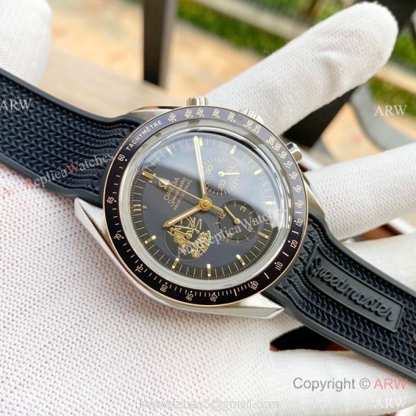 Nice Quality Omega Apollo 11 Chronograph Watches Blue Rubber Strap 2-Tone Nice Quality Omega Apollo 11 Chronograph Watches Blue Rubber Strap 2-Tone