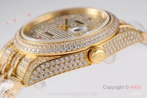 TW Factory Rolex Iced Out Datejust Watches Diamonds Gold Case 41mm TW Factory Rolex Iced Out Datejust Watches Diamonds Gold Case 41mm