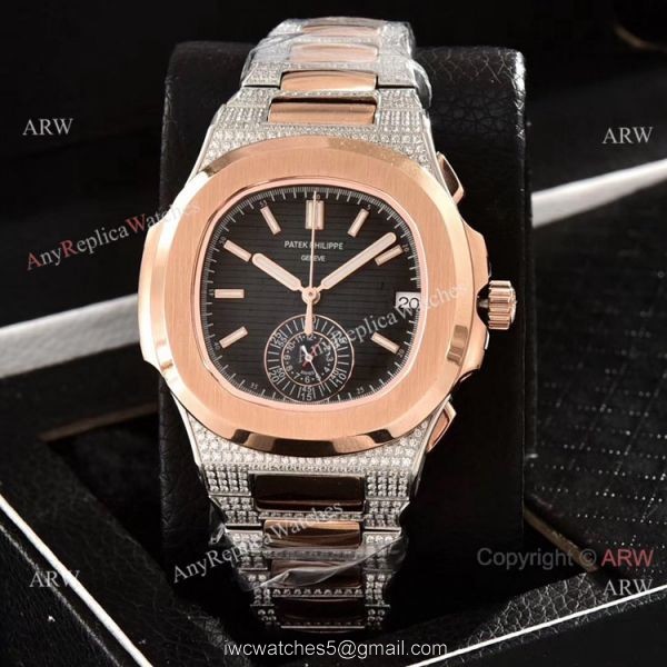 AAA Quality Patek Philippe Nautilus Chronograph Watches Diamond Band AAA Quality Patek Philippe Nautilus Chronograph Watches Diamond Band