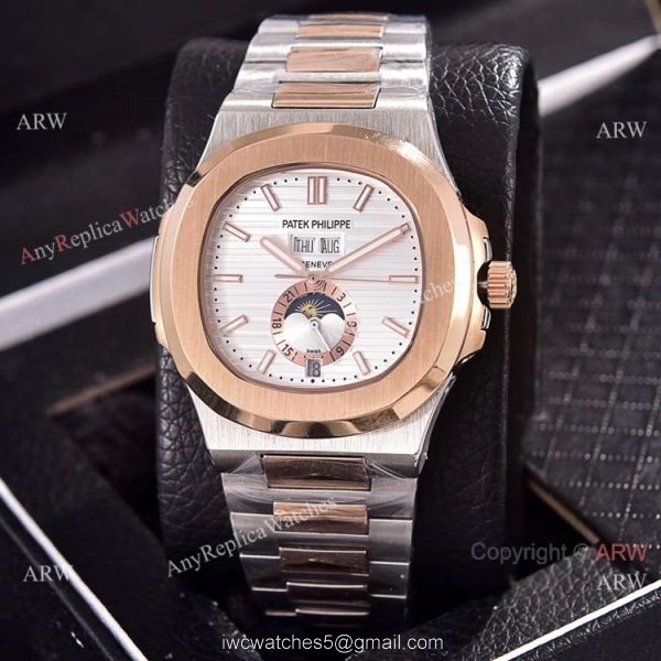 Copy Patek Philippe Annual Calendar Watches 39.5mm 2-Tone Rose Gold Copy Patek Philippe Annual Calendar Watches 39.5mm 2-Tone Rose Gold