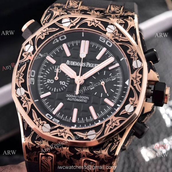 Copy Audemars Piguet Diver Rose Gold Engraving Watches Chronograph Movement Copy Audemars Piguet Diver Rose Gold Engraving Watches Chronograph Movement
