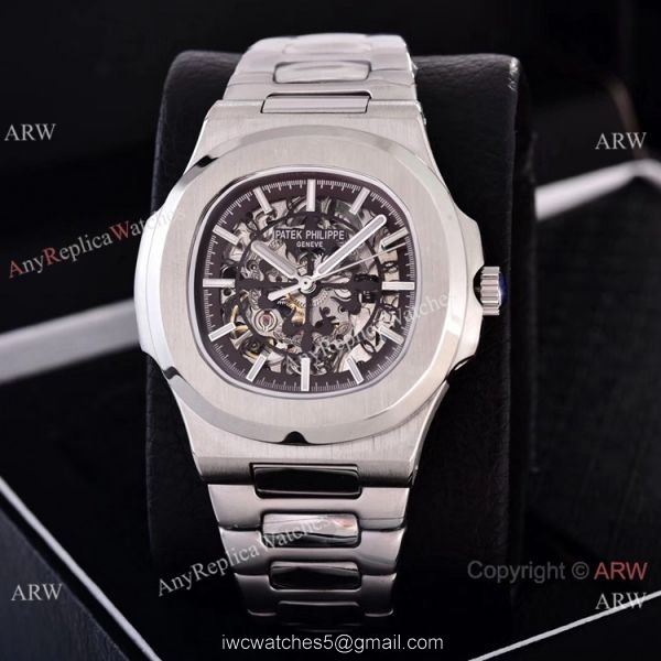Faux Patek Philippe Nautilus Skeleton Watches Stainless Steel Case Faux Patek Philippe Nautilus Skeleton Watches Stainless Steel Case