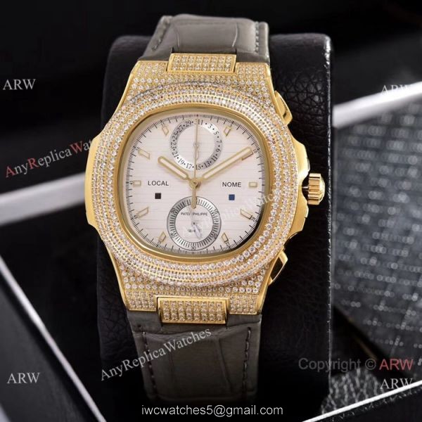 Japan Grade Patek Philippe Nautilus Diamonds Watches Yellow Gold Gray Gradient Dial Japan Grade Patek Philippe Nautilus Diamonds Watches Yellow Gold Gray Gradient Dial