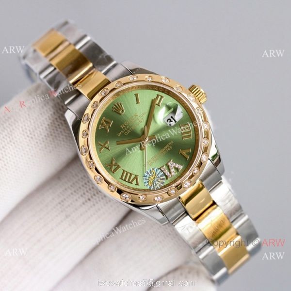 Swiss AAA Replica Rolex Datejust Gold Oyster Watch 31mm White MOP Dial Swiss AAA Replica Rolex Datejust Gold Oyster Watch 31mm White MOP Dial