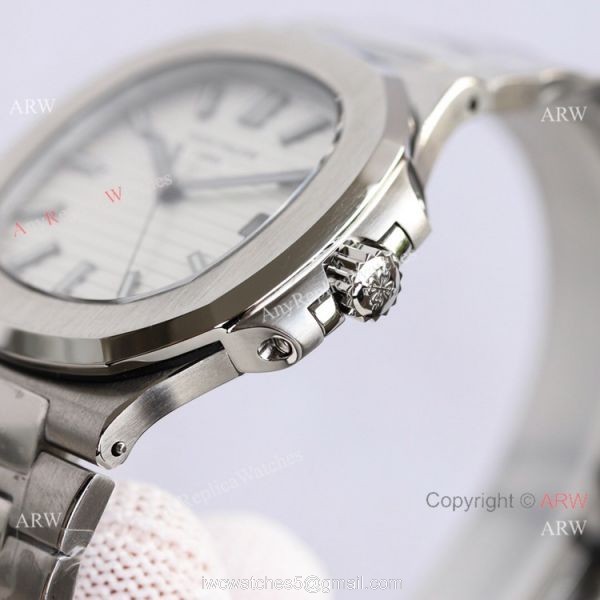 Swiss Grade Patek Philippe Nautilus PPF Factory Cal324 Watch Stainless Steel White Dial Swiss Grade Patek Philippe Nautilus PPF Factory Cal324 Watch Stainless Steel White Dial