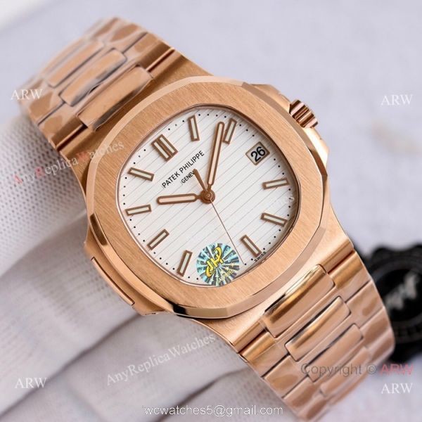 Swiss Copy Patek Philippe Nautilus Rose Gold Men Watch PPF Cal.324 Movement Swiss Copy Patek Philippe Nautilus Rose Gold Men Watch PPF Cal.324 Movement