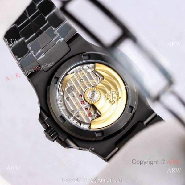 PPF Factory Copy Patek Philippe Nautilus Solid Black 40mm Watch Swiss AAA Copy PPF Factory Copy Patek Philippe Nautilus Solid Black 40mm Watch Swiss AAA Copy