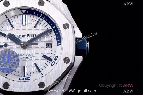 JF Factory V8 1:1 Best Audemars Piguet Divers Men Watch White Dial JF Factory V8 1:1 Best Audemars Piguet Divers Men Watch White Dial