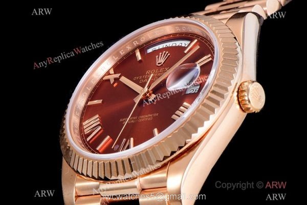 (GM) Rolex Day-Date 40mm Watch Rose Gold Roman Markers (GM) Rolex Day-Date 40mm Watch Rose Gold Roman Markers