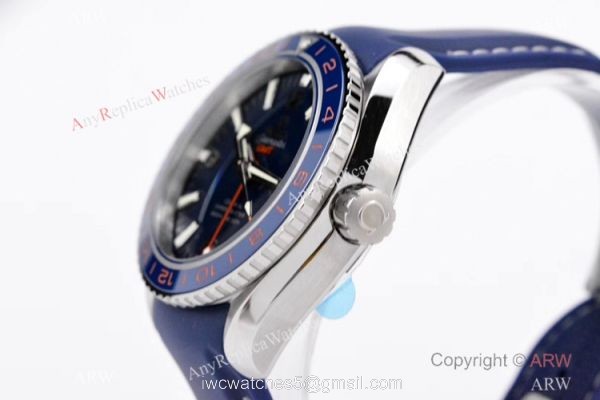 Swiss Copy Omega Seamaster Planet Ocean 600m Co-Axial GMT VSF 8605 Watch Blue Rubber Strap Swiss Copy Omega Seamaster Planet Ocean 600m Co-Axial GMT VSF 8605 Watch Blue Rubber Strap