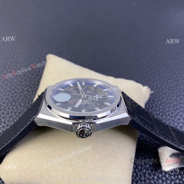 LF Factory Zenith Defy classic Skeleton Dial Watch Black Gummy Strap LF Factory Zenith Defy classic Skeleton Dial Watch Black Gummy Strap