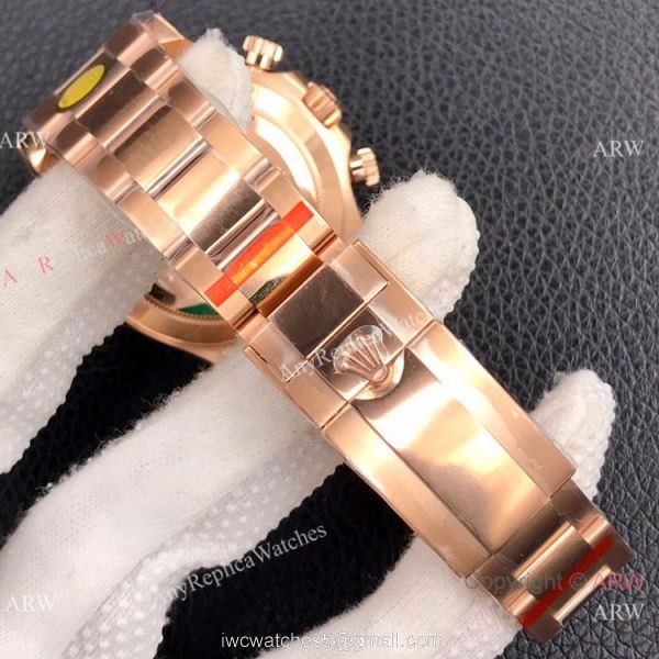 Super Clone Rolex Daytona Rose Gold Black Dial Watch Noob 4130 Movement Super Clone Rolex Daytona Rose Gold Black Dial Watch Noob 4130 Movement