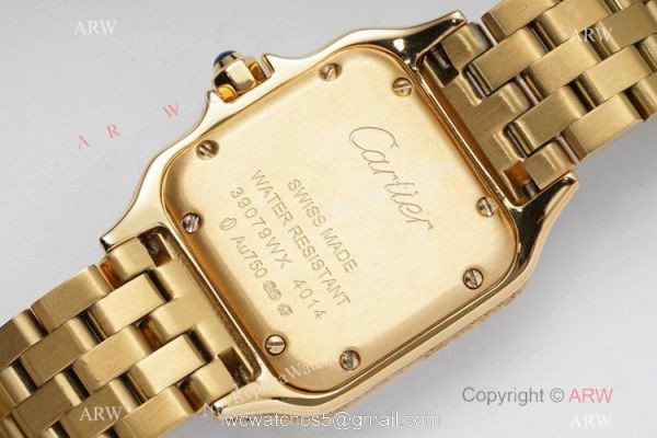 AC Factory Swiss Copy Panthere De Cartier Watch 27mm Yellow Gold Diamond AC Factory Swiss Copy Panthere De Cartier Watch 27mm Yellow Gold Diamond