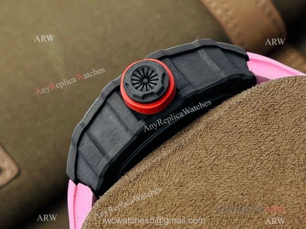 RM Factory Swiss Richard Mille RM 35-02 Rafael Nadal Watch Carbon NTPT Case Pink Rubber Strap RM Factory Swiss Richard Mille RM 35-02 Rafael Nadal Watch Carbon NTPT Case Pink Rubber Strap