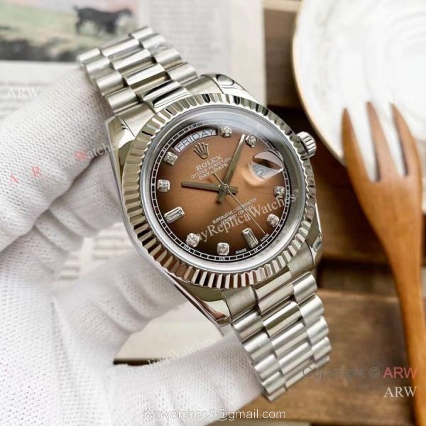Replica Rolex Day Date President 40mm Watches Red Diamond Dial Replica Rolex Day Date President 40mm Watches Red Diamond Dial