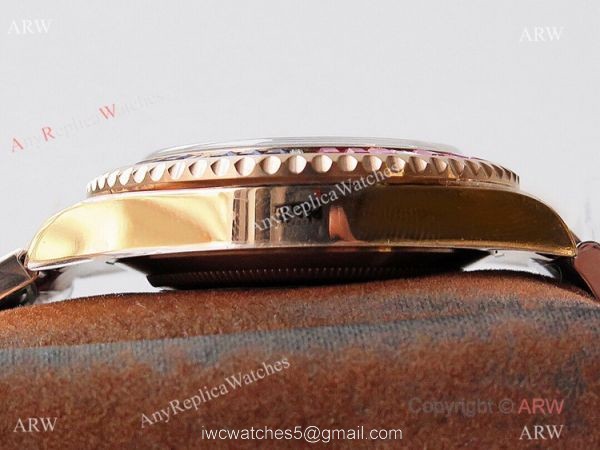(ROF) Swiss Copy Rolex GMT-Master II Rose Gold Diamonds Watch Custom Made (ROF) Swiss Copy Rolex GMT-Master II Rose Gold Diamonds Watch Custom Made