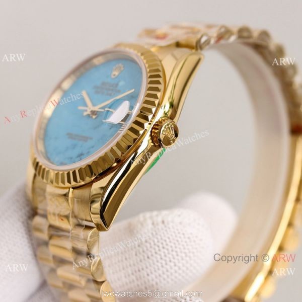 2021 NEW! Swiss Replica Rolex Oyster Perpetual Datejust 36mm Turquoise Dial Yellow Gold Watch 2021 NEW! Swiss Replica Rolex Oyster Perpetual Datejust 36mm Turquoise Dial Yellow Gold Watch