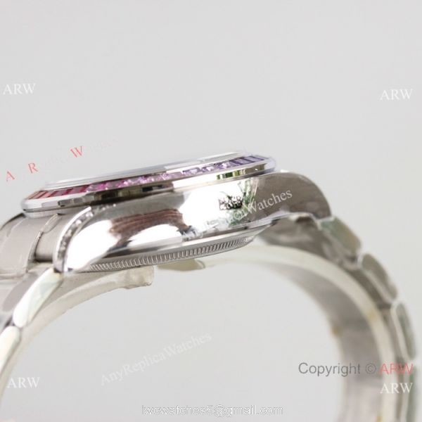 2021 NEW! JH Swiss Rolex Daytona 7750 Watch Rainbow Stainless Steel Full Diamond Face 2021 NEW! JH Swiss Rolex Daytona 7750 Watch Rainbow Stainless Steel Full Diamond Face