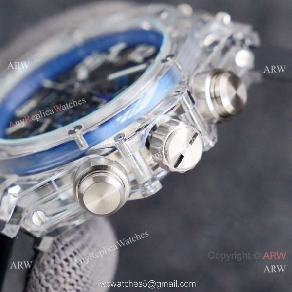 2021 New Hublot Unico Sapphire Chronograph Watch Blue Inner 2021 New Hublot Unico Sapphire Chronograph Watch Blue Inner