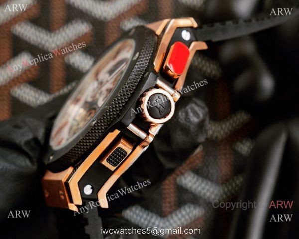2021 Copy Hublot Big Bang Tourbillon 45mm Watches Rose Gold White Face 2021 Copy Hublot Big Bang Tourbillon 45mm Watches Rose Gold White Face