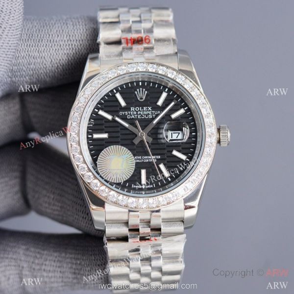 Swiss Quality Copy Rolex Datejust 41mm Watch Diamond Bezel Motif Dial Citizen 8215 Movement Swiss Quality Copy Rolex Datejust 41mm Watch Diamond Bezel Motif Dial Citizen 8215 Movement