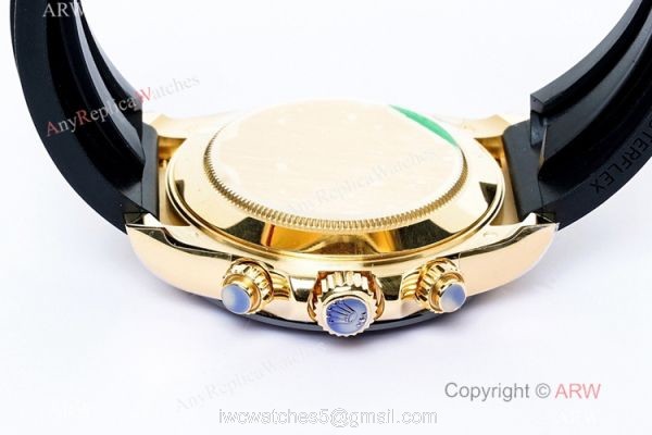 (EW) Swiss Copy Rolex Cosmograph Daytona EWF 7750 Black Diamond Dial Oysterflex Rubber 40mm (EW) Swiss Copy Rolex Cosmograph Daytona EWF 7750 Black Diamond Dial Oysterflex Rubber 40mm