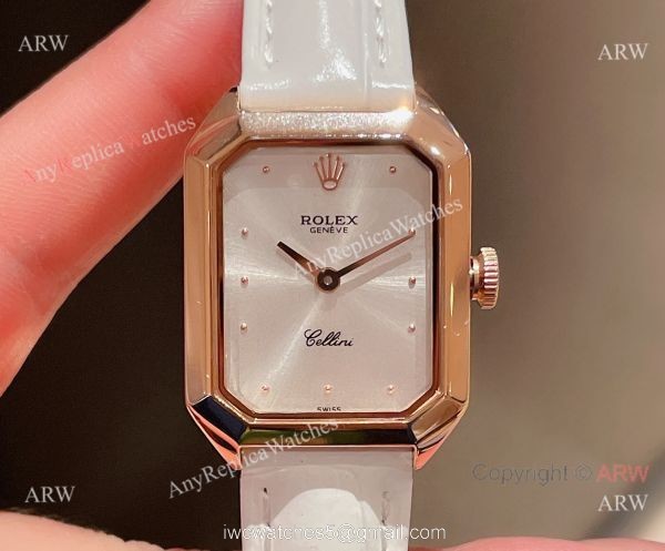 Fake Rolex Cellini Lady Dark Green Dial Rose Gold Case 24mm Watch Fake Rolex Cellini Lady Dark Green Dial Rose Gold Case 24mm Watch