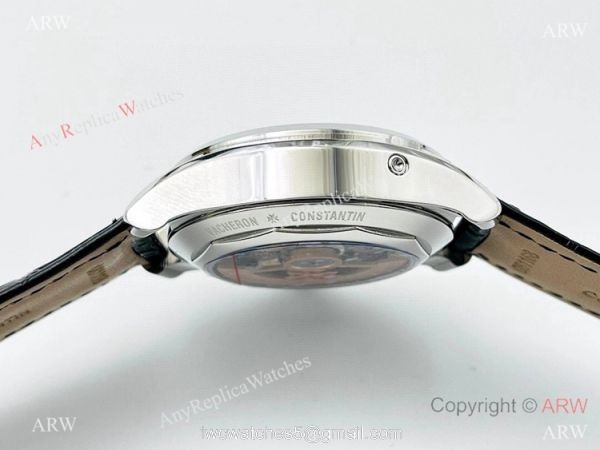 TW V2 Vacheron Constantin Fiftysix (day-date) Replica watch Black Dial Leather Strap TW V2 Vacheron Constantin Fiftysix (day-date) Replica watch Black Dial Leather Strap