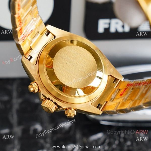Swiss Replica Rolex Daytona 7750 Chronograph Watch All Gold White Dial 40mm Swiss Replica Rolex Daytona 7750 Chronograph Watch All Gold White Dial 40mm