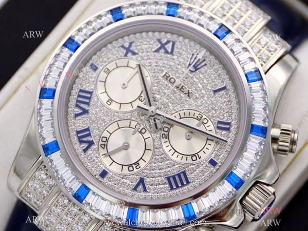 R7 Factory Swiss Copy Rolex Daytona Paved Diamond Dial Watch 40mm R7 Factory Swiss Copy Rolex Daytona Paved Diamond Dial Watch 40mm