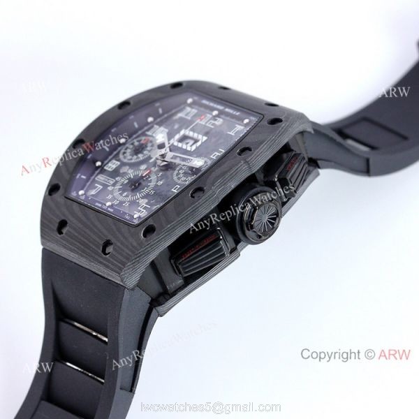 All Black Richard Mille Rm011-Fm Carbon Fiber Watch Black Rubber Band Best Replica All Black Richard Mille Rm011-Fm Carbon Fiber Watch Black Rubber Band Best Replica