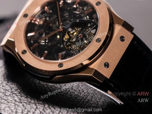 Best Hublot Classic Fusion Skeleton Tourbillon Rose Gold Replica Watch Hand-Winding Best Hublot Classic Fusion Skeleton Tourbillon Rose Gold Replica Watch Hand-Winding